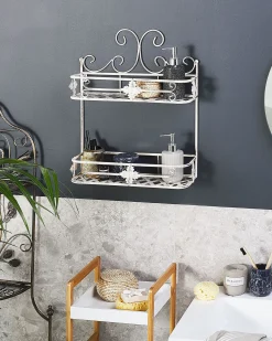 Clearance Beliani Scaffale a muro MARAYES Metallo Bianco