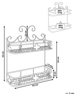 Clearance Beliani Scaffale a muro MARAYES Metallo Bianco