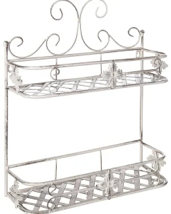 Clearance Beliani Scaffale a muro MARAYES Metallo Bianco