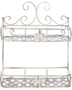 Clearance Beliani Scaffale a muro MARAYES Metallo Bianco