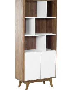 Discount Beliani Scaffale COLUMBUS 182 cm Marrone/Bianco Bianco Marrone