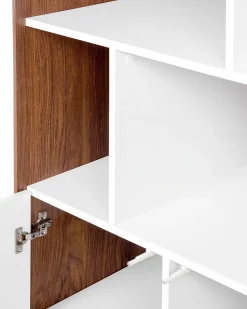 Discount Beliani Scaffale COLUMBUS 182 cm Marrone/Bianco Bianco Marrone