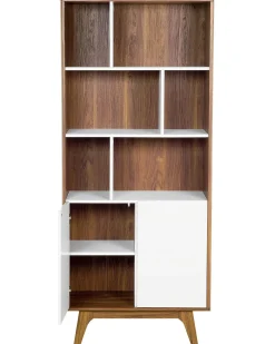 Discount Beliani Scaffale COLUMBUS 182 cm Marrone/Bianco Bianco Marrone