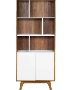 Discount Beliani Scaffale COLUMBUS 182 cm Marrone/Bianco Bianco Marrone