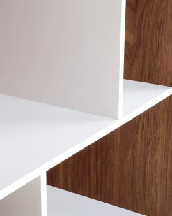 Discount Beliani Scaffale COLUMBUS 182 cm Marrone/Bianco Bianco Marrone