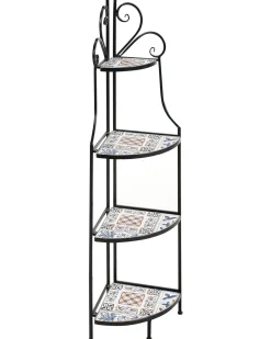 Beliani Scaffale FAVARA Metallo 43 cm 32 cm Nero Multicolore Nero