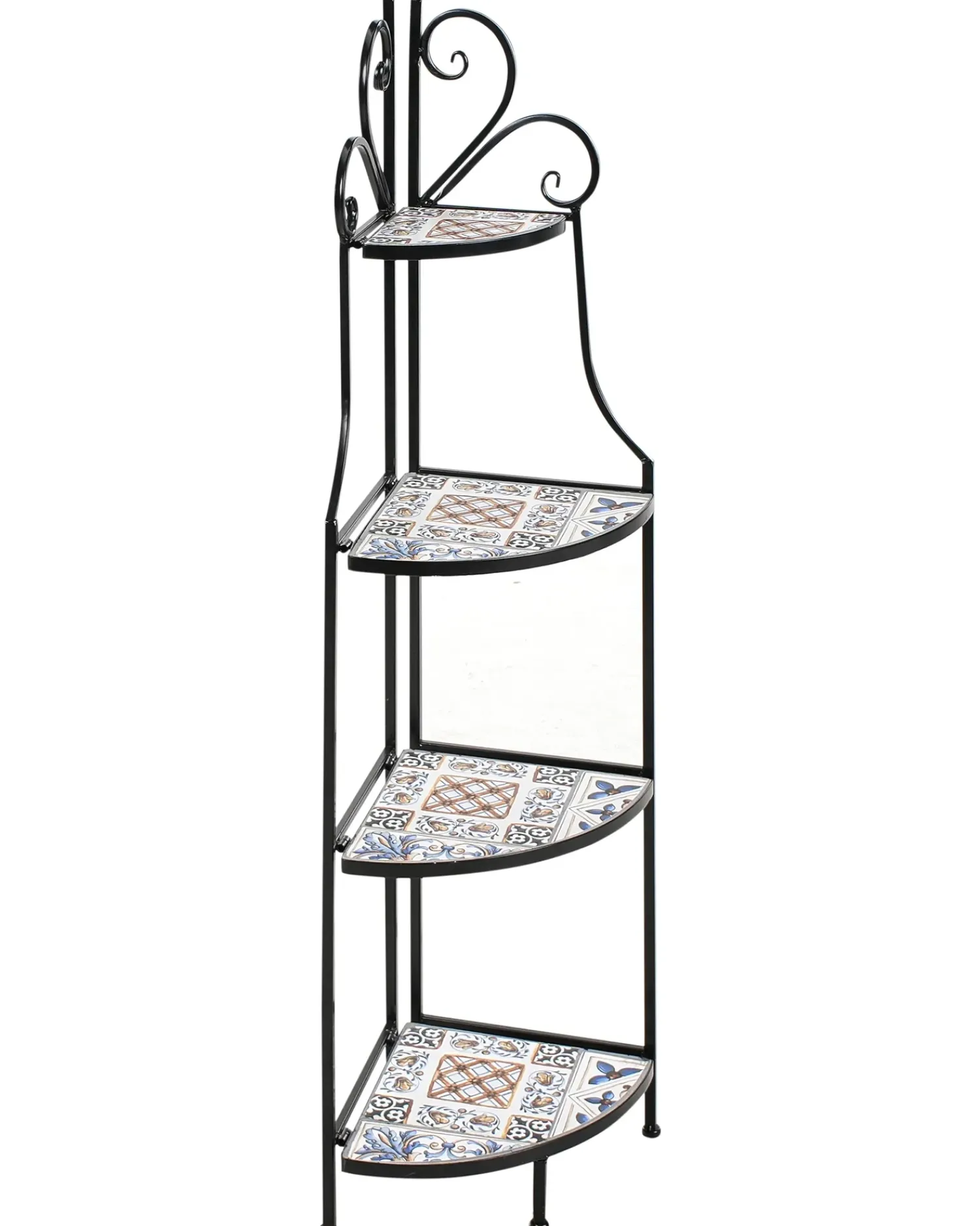 Beliani Scaffale FAVARA Metallo 43 cm 32 cm Nero Multicolore Nero