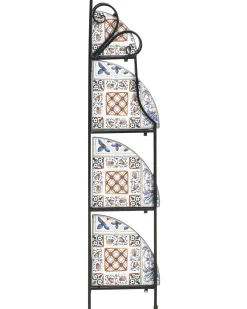 Beliani Scaffale FAVARA Metallo 43 cm 32 cm Nero Multicolore Nero