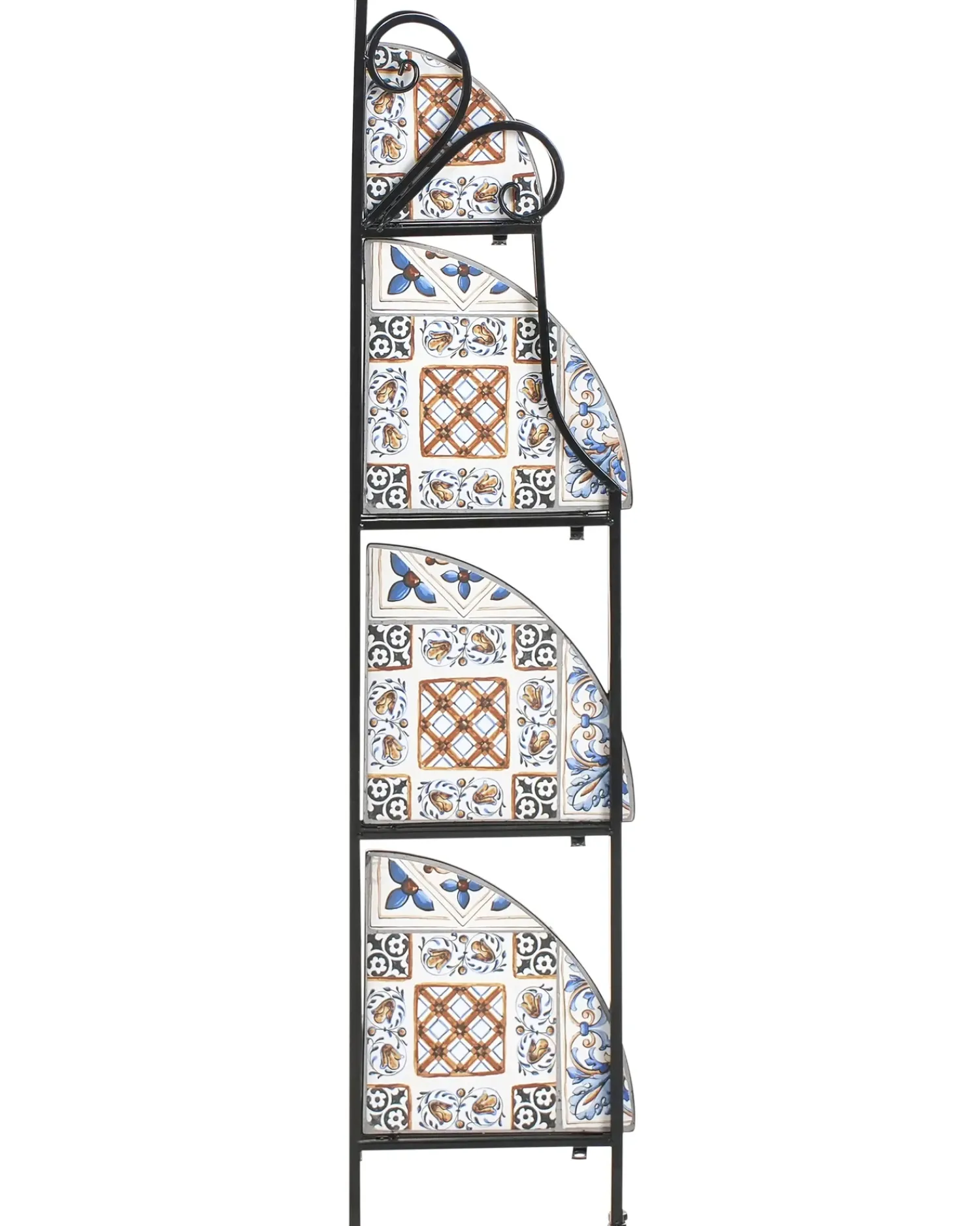Beliani Scaffale FAVARA Metallo 43 cm 32 cm Nero Multicolore Nero