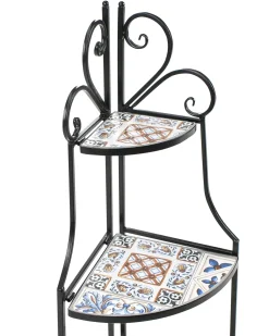 Beliani Scaffale FAVARA Metallo 43 cm 32 cm Nero Multicolore Nero
