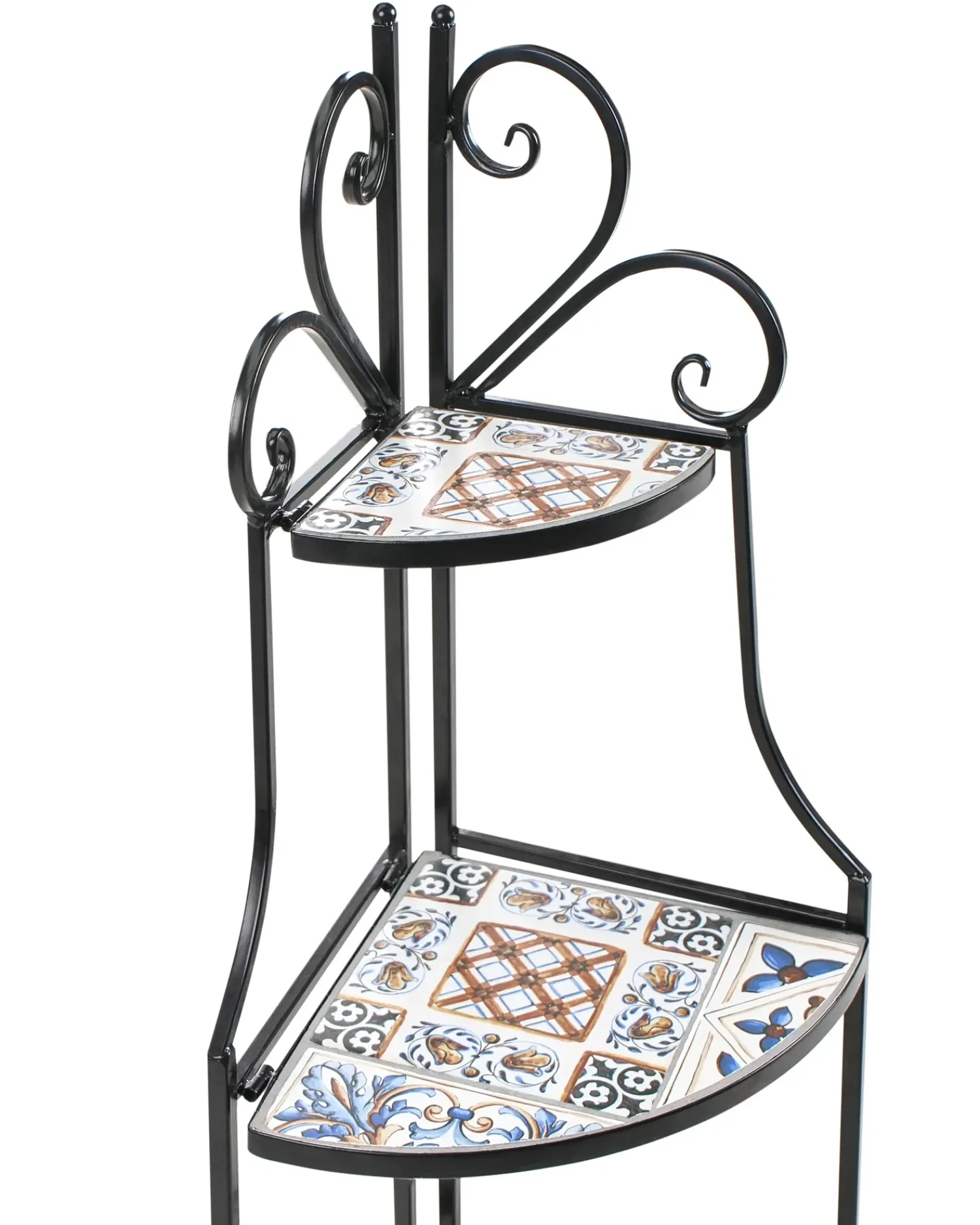 Beliani Scaffale FAVARA Metallo 43 cm 32 cm Nero Multicolore Nero