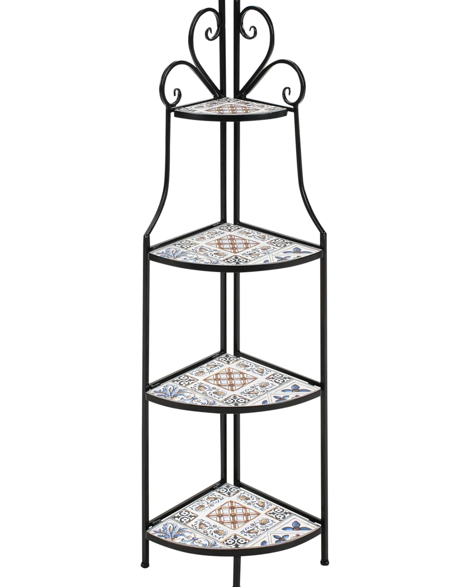 Beliani Scaffale FAVARA Metallo 43 cm 32 cm Nero Multicolore Nero