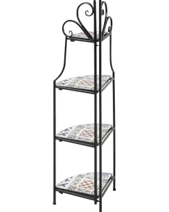 Beliani Scaffale FAVARA Metallo 43 cm 32 cm Nero Multicolore Nero
