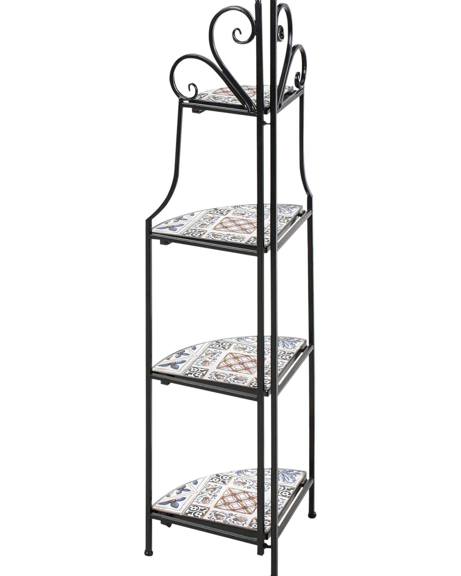 Beliani Scaffale FAVARA Metallo 43 cm 32 cm Nero Multicolore Nero