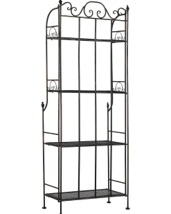 Outlet Beliani Scaffale ISERNIA Metallo 61 cm 29 cm Nero Oro Nero