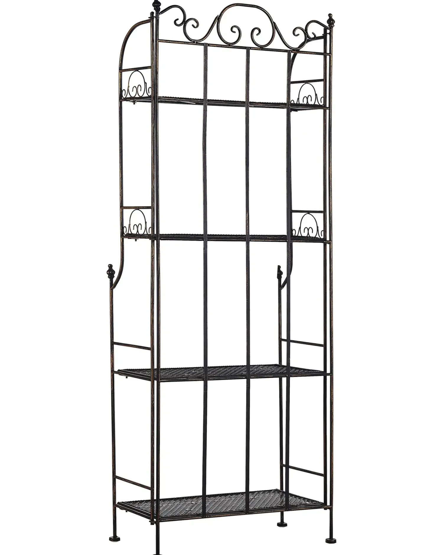Outlet Beliani Scaffale ISERNIA Metallo 61 cm 29 cm Nero Oro Nero