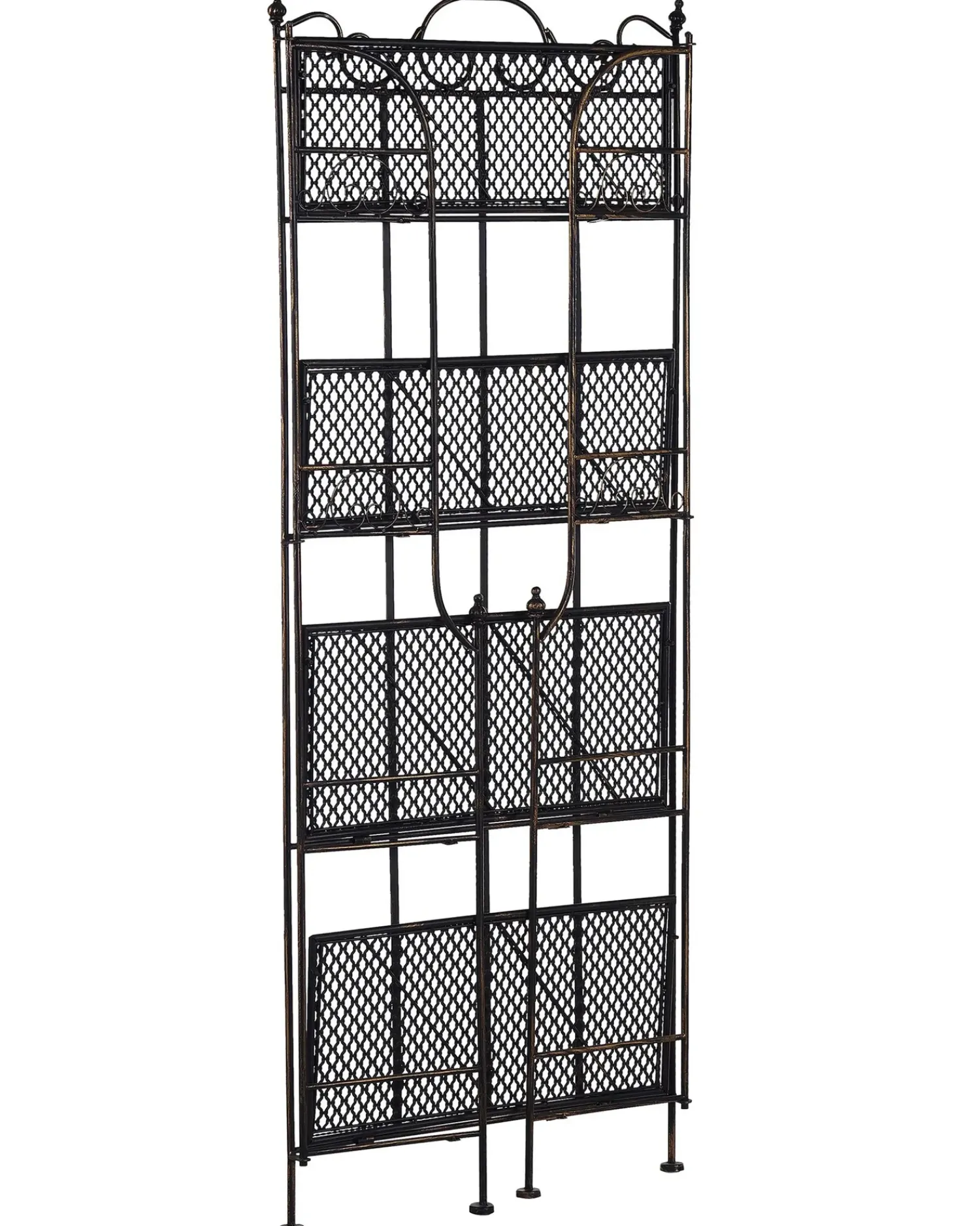 Outlet Beliani Scaffale ISERNIA Metallo 61 cm 29 cm Nero Oro Nero