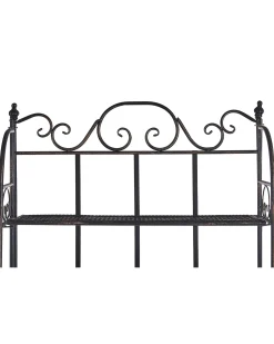 Outlet Beliani Scaffale ISERNIA Metallo 61 cm 29 cm Nero Oro Nero