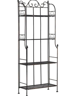 Outlet Beliani Scaffale ISERNIA Metallo 61 cm 29 cm Nero Oro Nero