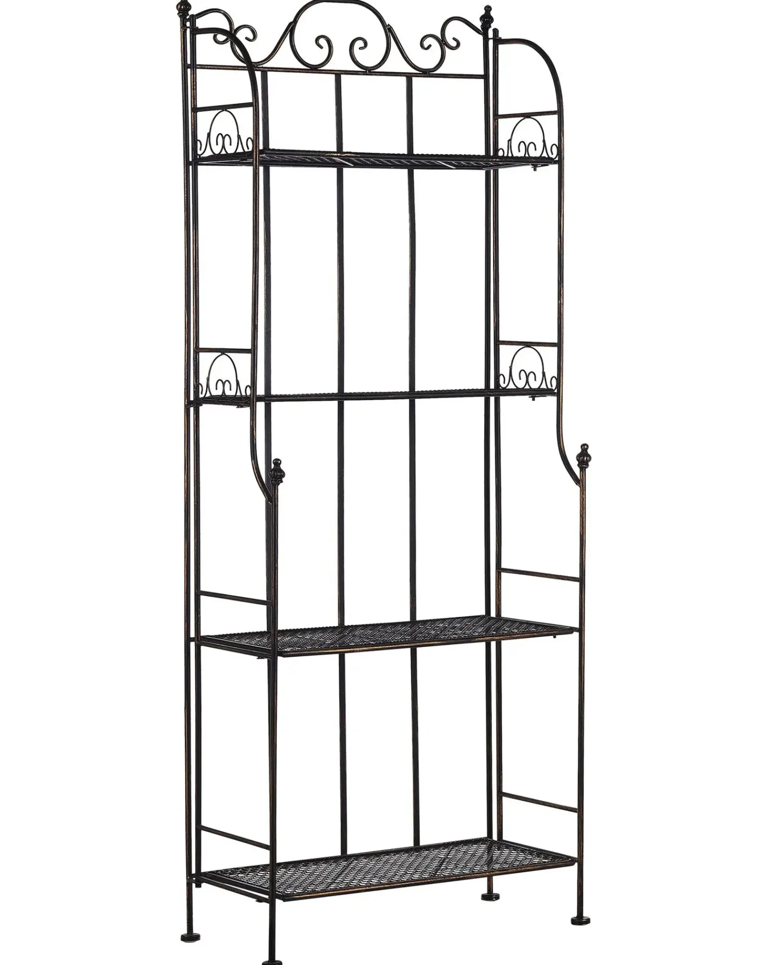 Outlet Beliani Scaffale ISERNIA Metallo 61 cm 29 cm Nero Oro Nero