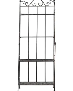 Outlet Beliani Scaffale ISERNIA Metallo 61 cm 29 cm Nero Oro Nero
