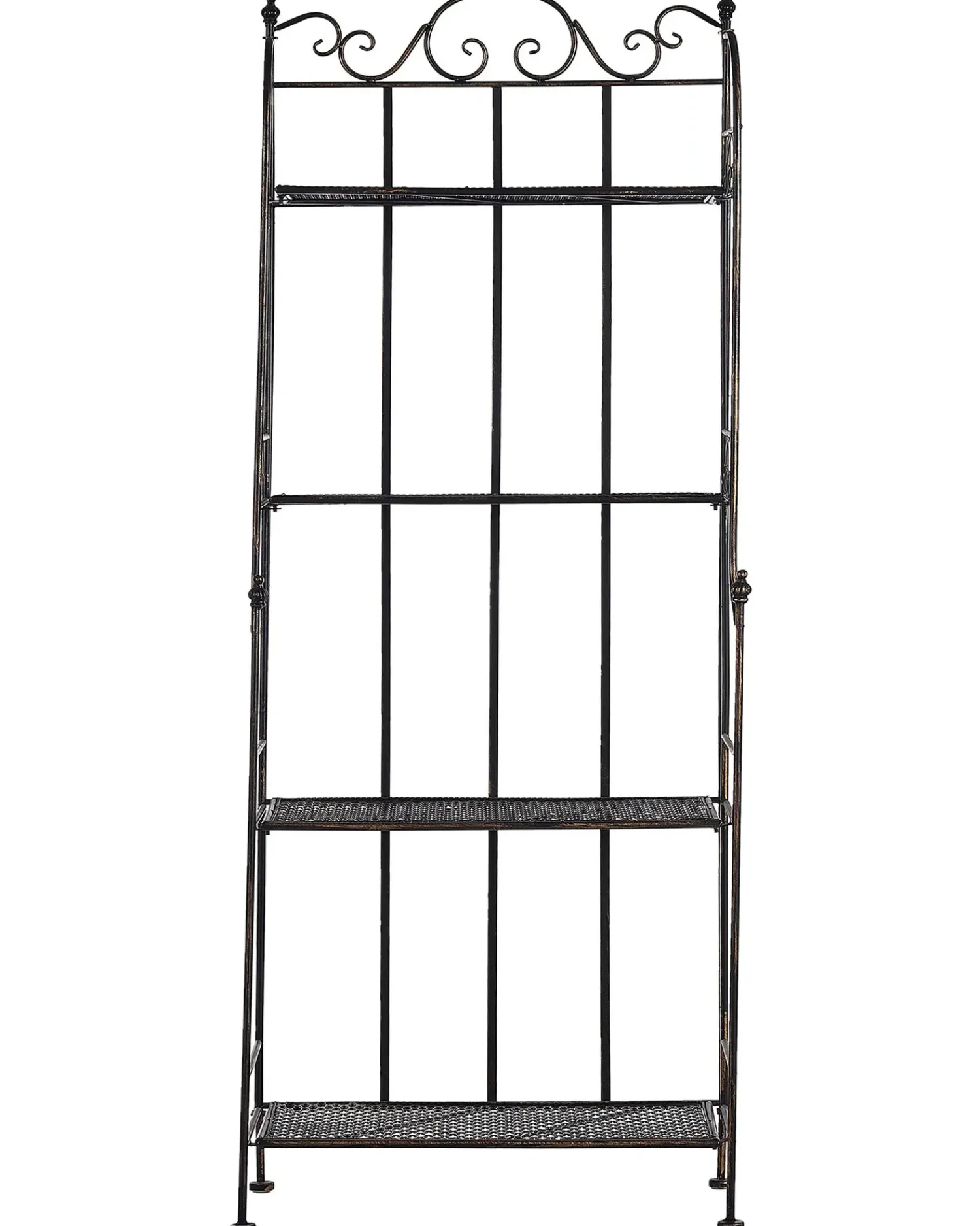 Outlet Beliani Scaffale ISERNIA Metallo 61 cm 29 cm Nero Oro Nero