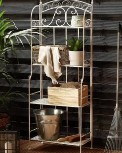 New Beliani Scaffale PADUA Metallo 61 cm 32 cm Bianco