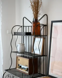 Beliani Scaffale PAVONA Metallo 94 cm 50 cm Nero