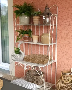 Best Beliani Scaffale PAVONA Metallo 94 cm 50 cm chiaro Beige