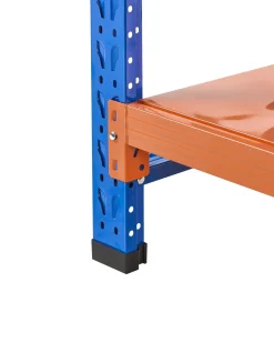 Beliani Scaffale per garage FIUGGI Metallo 60 cm Arancione Arancione Blu