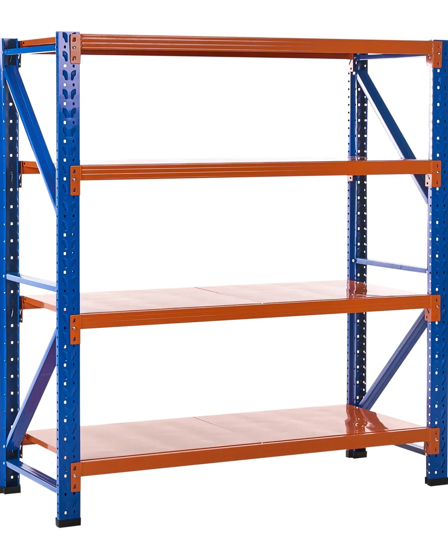 Beliani Scaffale per garage FIUGGI Metallo 60 cm Arancione Arancione Blu