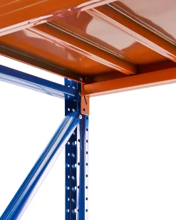 Beliani Scaffale per garage FIUGGI Metallo 60 cm Arancione Arancione Blu