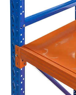 Beliani Scaffale per garage FIUGGI Metallo 60 cm Arancione Arancione Blu