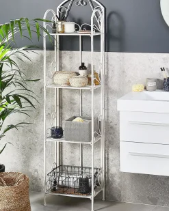 Best Beliani Scaffale VALDIVIA Metallo 40 cm 27 cm Bianco