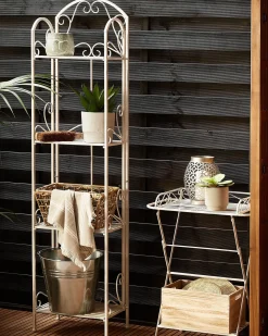 Best Beliani Scaffale VALDIVIA Metallo 40 cm 27 cm Bianco