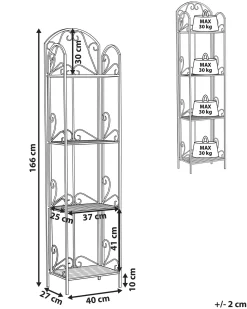 Best Beliani Scaffale VALDIVIA Metallo 40 cm 27 cm Bianco