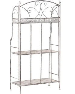 Clearance Beliani Scaffale VILLADOSE Metallo 60 cm 30 cm Grigio