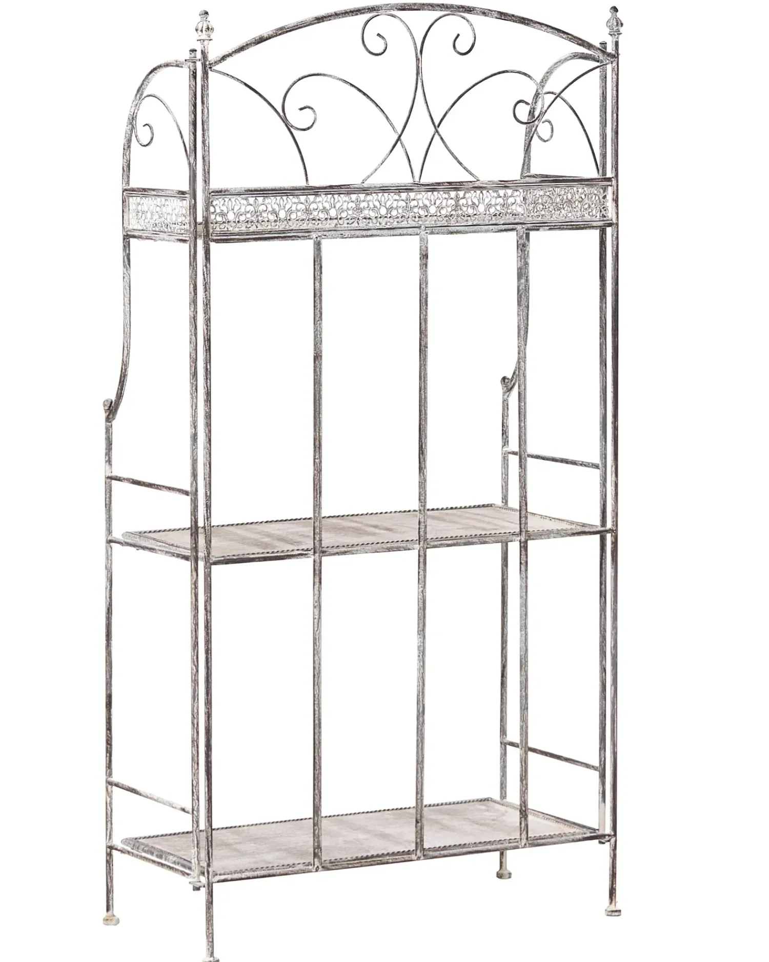 Clearance Beliani Scaffale VILLADOSE Metallo 60 cm 30 cm Grigio