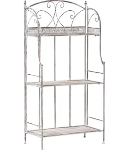 Clearance Beliani Scaffale VILLADOSE Metallo 60 cm 30 cm Grigio