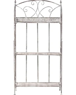 Clearance Beliani Scaffale VILLADOSE Metallo 60 cm 30 cm Grigio