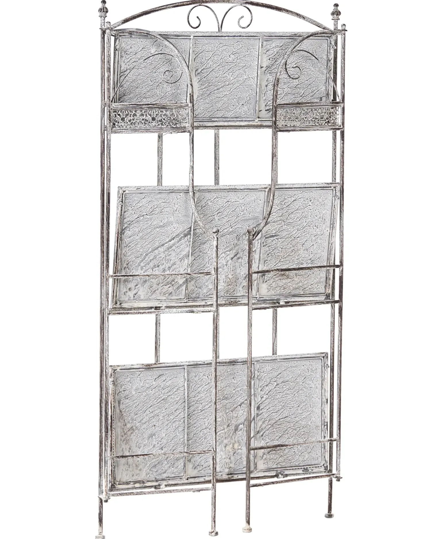 Clearance Beliani Scaffale VILLADOSE Metallo 60 cm 30 cm Grigio