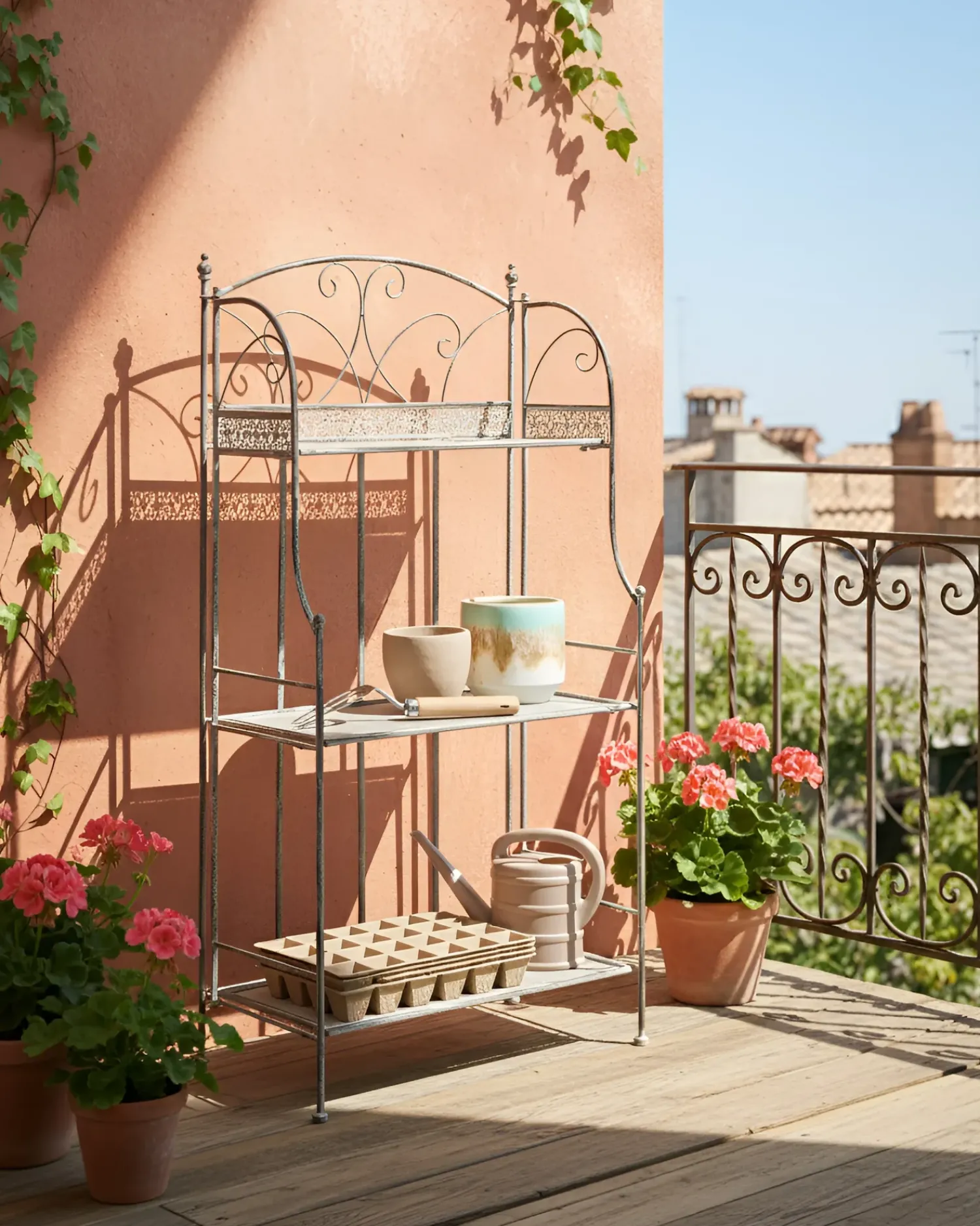 Clearance Beliani Scaffale VILLADOSE Metallo 60 cm 30 cm Grigio
