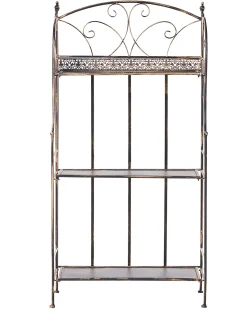 Best Beliani Scaffale VILLADOSE Metallo 60 cm 30 cm Nero