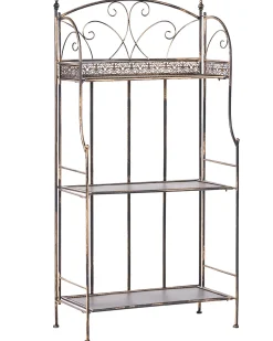 Best Beliani Scaffale VILLADOSE Metallo 60 cm 30 cm Nero