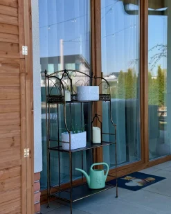 Best Beliani Scaffale VILLADOSE Metallo 60 cm 30 cm Nero