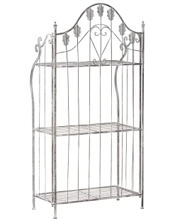 Beliani Scaffale VISANO Metallo 59 cm 30 cm Grigio