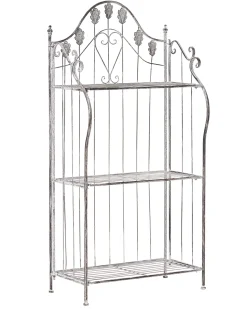 Beliani Scaffale VISANO Metallo 59 cm 30 cm Grigio