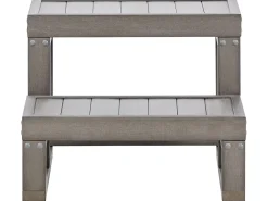 Outlet Beliani Scaletta per vasca idromassaggio LIMAY Grigio