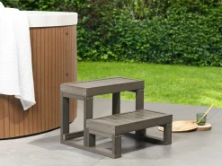 Outlet Beliani Scaletta per vasca idromassaggio LIMAY Grigio