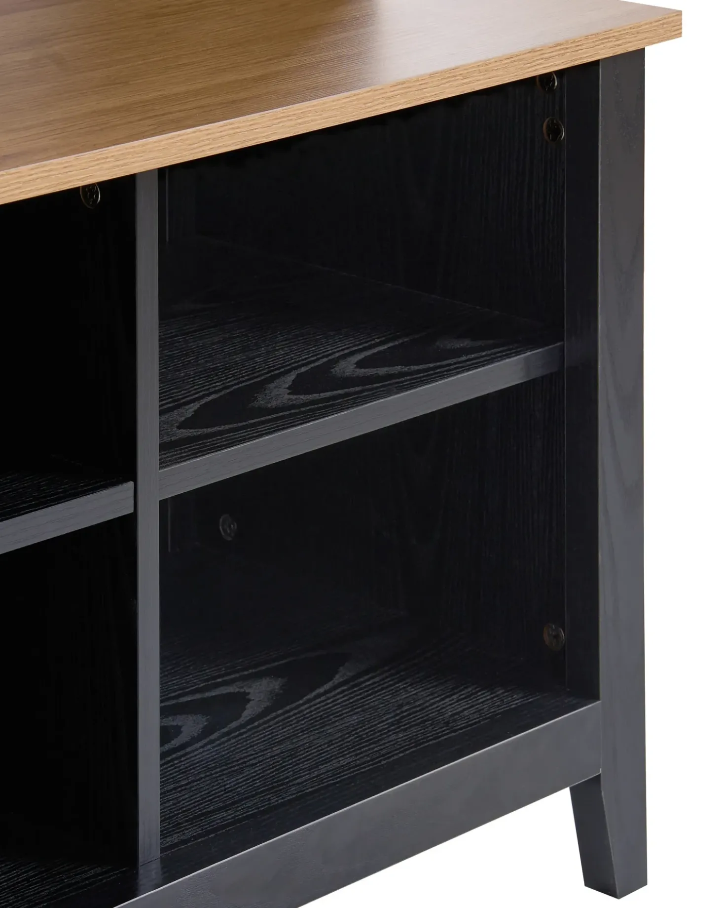 Scarpiera con appendiabiti DURACK Nero/Marrone chiaro
